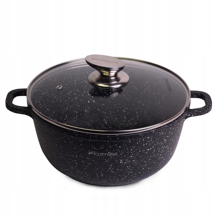 Каструля Kamille з мармуровим покриттям та кришкою, 2.3 л
