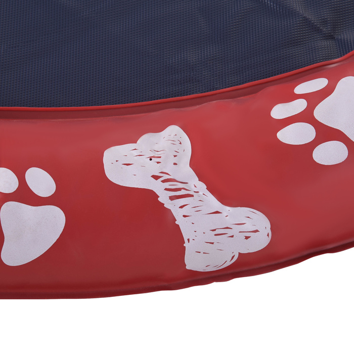 PawHut Dog Pool for Dogs, Water Mat Ø150 cm Dog Splash Pool Sprinkler Water Play Mat, Non-Slip, for Garden, Camping, Red | Aosom
