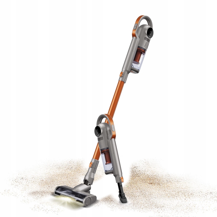 Вертикальний пилосмик TurboTronic TT-IQ9 ORANGE, сріблястий/сірий