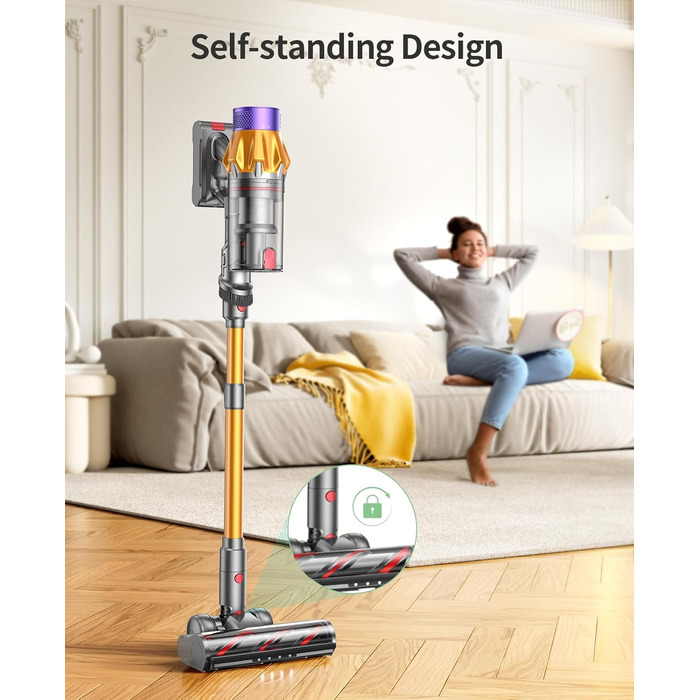 Бездротовий пилосос SunSare X7A: потужний, 45 kPa, 550 W, 60 хвилин, 7 в 1, з підзарядкою та самостійним паркуванням