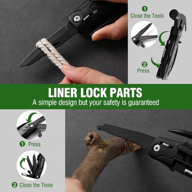 Мультитул 14 в 1 для чоловіків: набір інструментів для кемпінгу, подарунок на День народження, Різдво, Адвент-календар для чоловіків