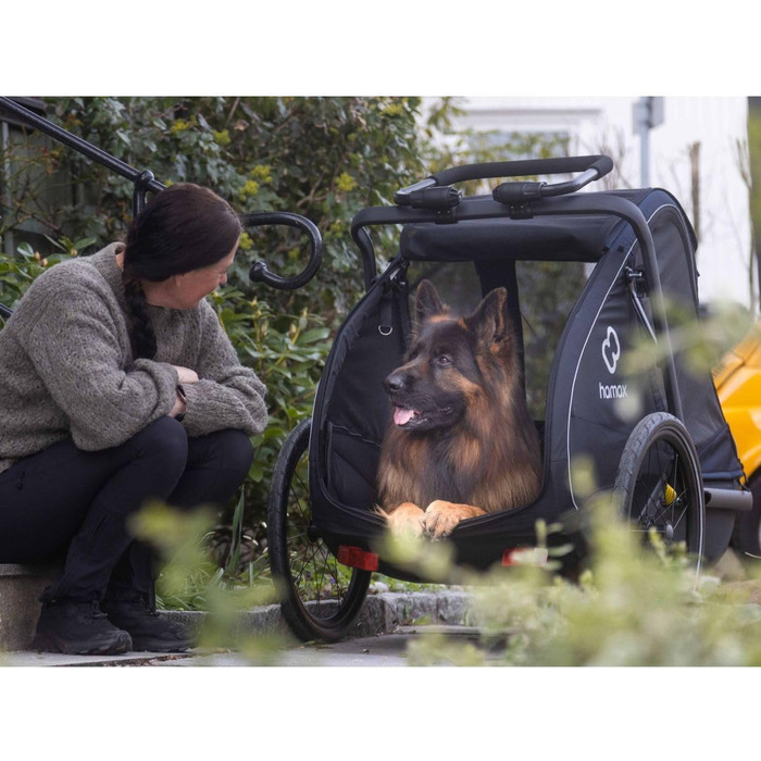Hamax Pluto - чорний велопричіп для собак