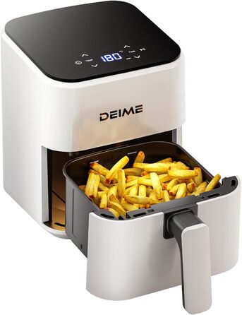 Фритюрниця Deime з гарячим повітрям 2.5 л, компактна цифрова Airfryer для випікання, розігріву та смаження, антипригарне покриття
