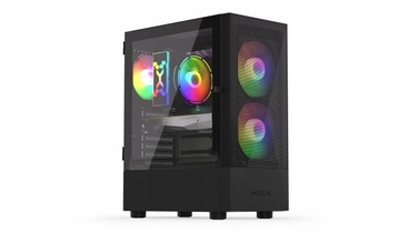 Корпус Krux Vako RGB Midi Tower, чорний