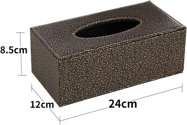 Тримач для серветок з шкіри, золотий візерунок, для дому, офісу та автомобіля