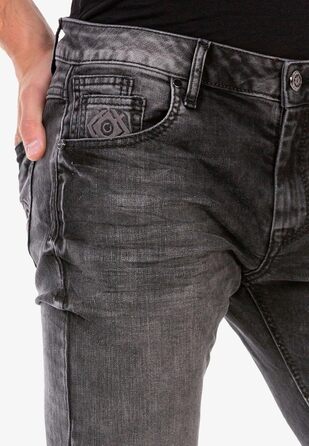 Чоловічі джинси Cipo & Baxx Modern Denim, антрацит (34W/34L) | Стильні джинси для міста та відпочинку