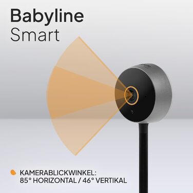 Дитячий відеомонітор Lionelo Care Babyline Smart Wi-Fi з камерою, датчиком руху та звуку, нічним баченням (чорний)