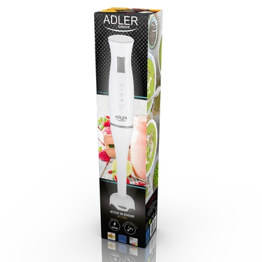 Ручний блендер ADLER AD4622, 300 Вт, білий