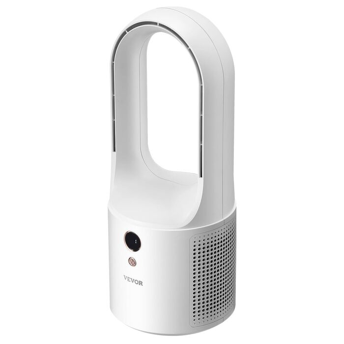 Безлопатевий вентилятор VEVOR 330 мм, портативний USB-вентилятор, 6 режимів, тихий, з LCD-дисплеєм, для дому, офісу, дитячої кімнати