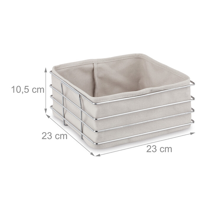 Relaxdays Bread Basket with Fabric Insert