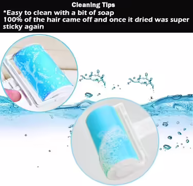 NUOBUT, Sticky Lint Roller, Reusable, Washable, Pet Hair Remover, Including Large and Small Cleaners for Clothes, Pet Hair, Car Seats
