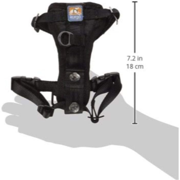 Шлейка для собак Kurgo TRU-Fit чорна, XS - антизигзаг, з кріпленням для безпечного ременя