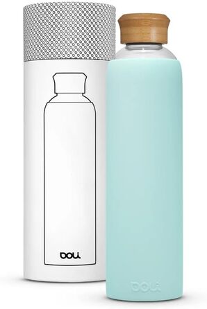 Doli Stainless Steel Water Bottle with Silicone Sleeve - Ideal for Hot & Carbonated Drinks - Absolutely Leak-Proof - Dishwasher Safe - BPA-Free (Mint)