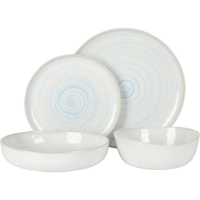 Набір посуду Gibson Elite Matisse (16 предметів) для 4 осіб, зелений (сервіз)