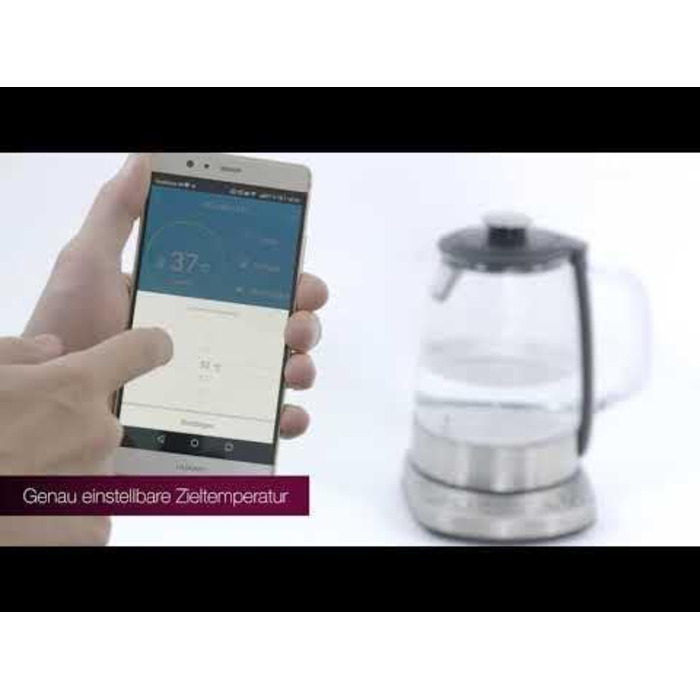 Електричний чайник ProfiCook PC-WK 1020 G: скляний корпус, 1.7 л, з тефлоновим фільтром, функція підігріву, 3000 Вт