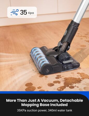 Бездротовий пилосос Proscenic P15: 55KPa, 580W, 70 хв, LED-дисплей, антизаплутування, фільтр 6 шарів, для дому, килимів, шерсті тварин