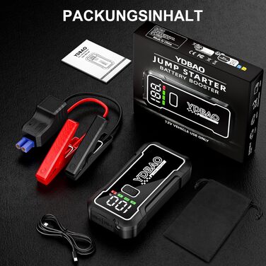 Бустер для автомобіля Starthilfe Powerbank 10000A для 12V авто, пусковий пристрій 9188DE