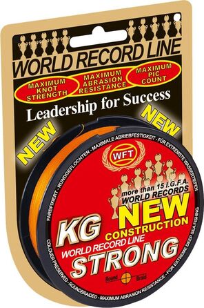 Плетена рибальська волосінь WFT KG Strong 300м 0,25мм 39кг для морської риболовлі