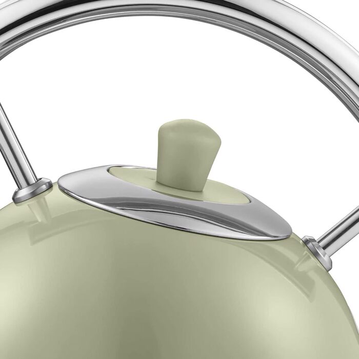 Swan Retro Electric Kettle - 1.8L, Vintage Design, Automatic Shut-Off, Cordless, BPA-Free Stainless Steel, 3000W, Green
