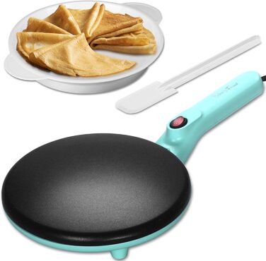 Електричний вафельниця Baker's Friend Multi Rund: вафлі 11x5.5 см, для сніданку, бранчу, вечірок, Aqua, EU Plug