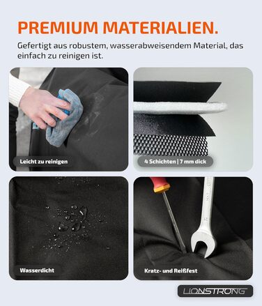 Захист для вантажного відсіку автомобіля [з підкладкою & водонепроникний] – універсальний килимок для багажника, підходить для легкових автомобілів та SUV – захист для багажника від бруду та подряпин (100x100 см)