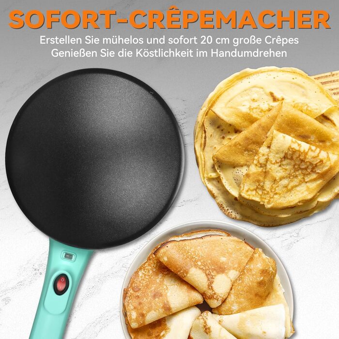 Електричний вафельниця Baker's Friend Multi Rund: вафлі 11x5.5 см, для сніданку, бранчу, вечірок, Aqua, EU Plug
