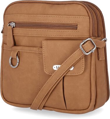 Сумка жіноча через плече MultiSac North South Mini Zip Around Hazelnut Brown