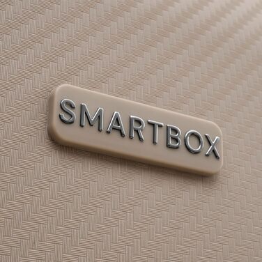 Чемодан SMARTBOX Hartschalen Check-in з жорстким корпусом | Великий XL Trolley 52 x 33 x 76 см, розширюється до 111-120 літрів | з високоякісного поліпропілену | 4 подвійні колеса & TSA-замок | легкий 4,2 кг (Edition 01) (Бежевий)