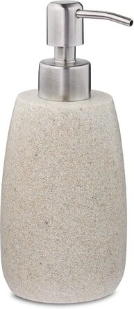 Дозатор для мила Relaxdays 300 мл, наповнюваний, для ванної/кухні, з нержавіючої сталі, пісок, полірезин