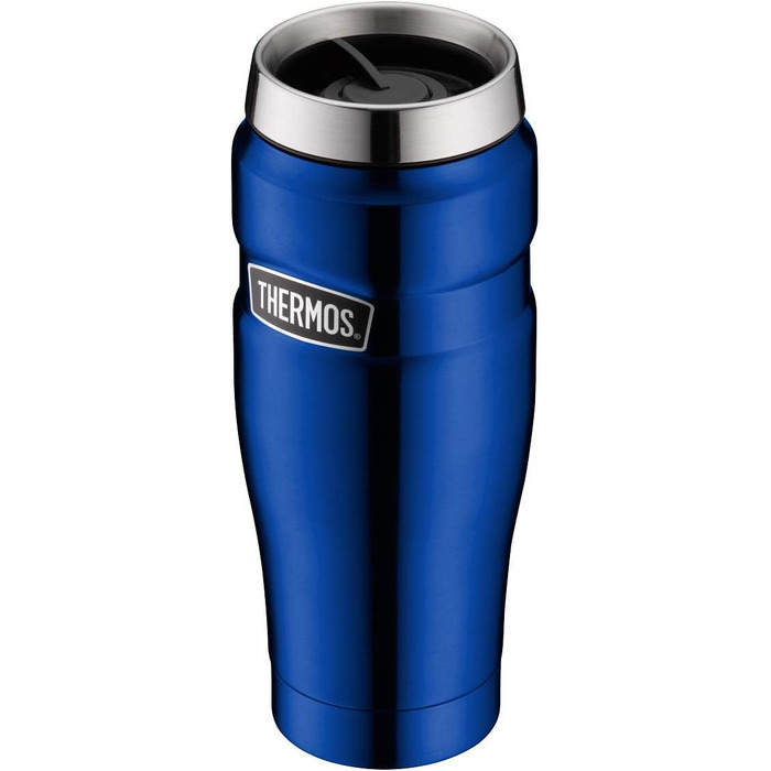 Термокружка туристична Thermos King, нержавіюча сталь, 470 мл, блакитний колір, 8.3 x 8.3 x 20 см