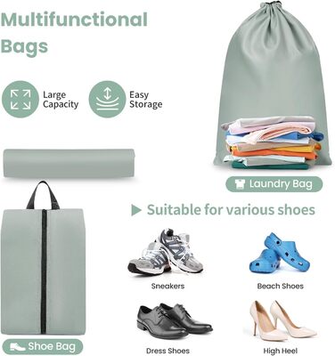 Органайзери для валіз Prezon, набір 10 шт., зелені