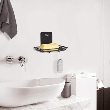 Тримач для мила на стіну - Edelstahl (чорний) | Edelstahl, самоклеючі, для ванної кімнати