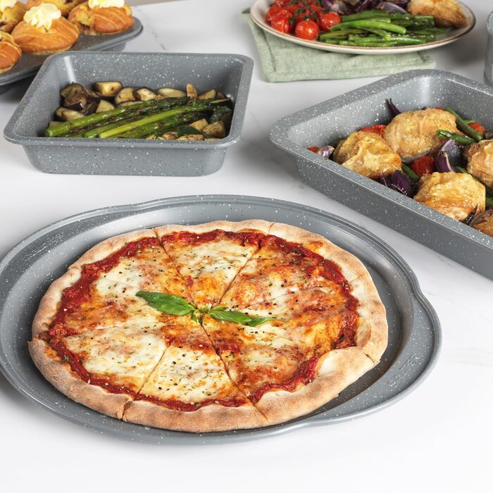 Форма для випічки SALTER, діаметр 24 см, з антипригарним покриттям, знімний дно, для тортів та кішів, з вуглецевої сталі (набір)