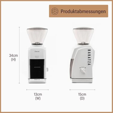 Кавомолка Baratza Encore 230V - електрична кавомолка з конічним жорном, 40 ступенів помолу, аксесуари для бариста, біла