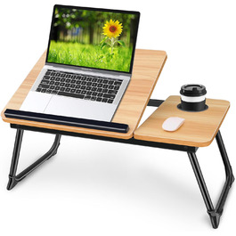 Регульований стіл для ноутбука EYdoter для ліжка, дивану та столу - сучасний Lap Desk з 5 кутами нахилу та водонепроникною поверхнею - портативний та компактний