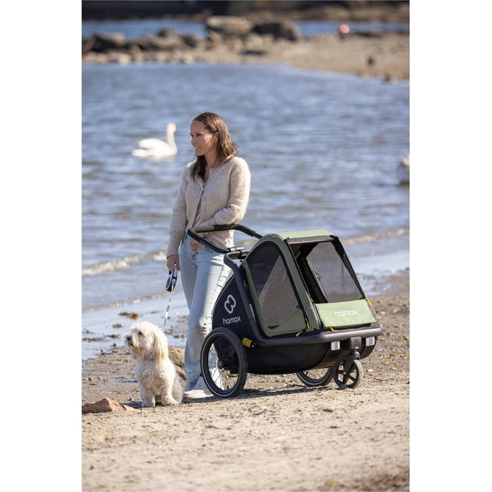 Hamax Puto Hundeanhänger (M, grün) - велосипедний причіп для собак, великий, зелений