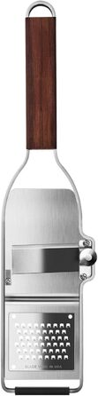 Тёрка Microplane Küchenreibe Sehr Grob для овочів та фруктів з нержавіючої сталі та ручкою з горіхового дерева (Master Series), Made in USA