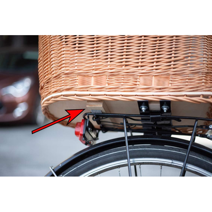 Корзина для велосипеда Tigana для собак, 60 x 39 см, чорна, з прутів, для багажника, з подушкою, розмір S-S, XXL