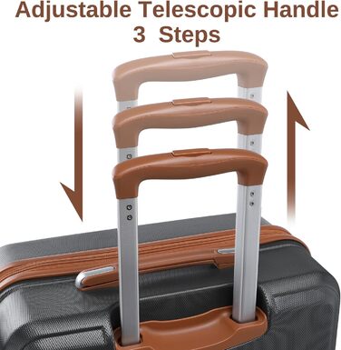 Набір валіз KONO 4 в 1: ручна валіза 55 см, косметичка, сумка для ручної поклажі, кульшова сумка (кремовий білий)