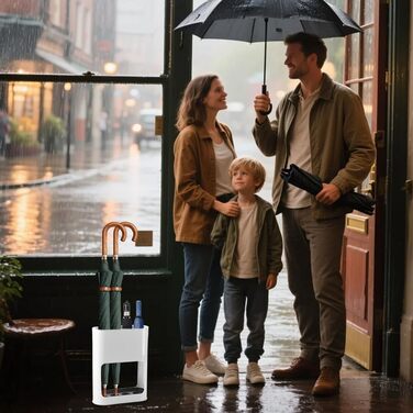 Підставка для парасоль підставка для парасоль з 4 слотами, знімний піддон, для дому, для довгих та коротких парасоль