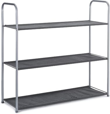 Amazon Basics Closet Organization System with THREE Fabric Shelves and Two Collapsible Top-Open Containers, 32.7