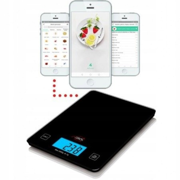 Кухонні ваги TECH-MED HW-FIT021, чорні, до 5 кг