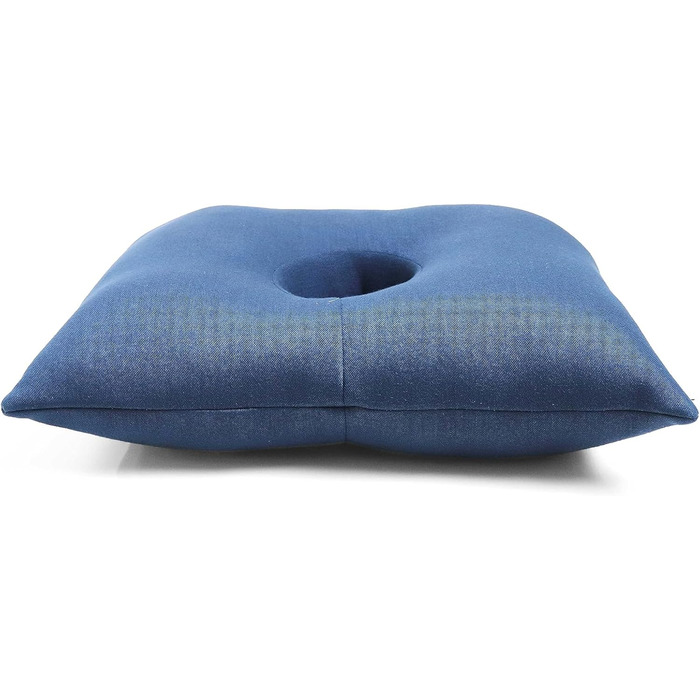 KMINA - Pillow with Ear Hole, Piercing Ear Pillow, Donut for Ear Piercing Reusable, Sleeping, Chondrodermatitis Blue - Made in Europe