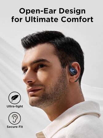 Навушники 1MORE S31 Open Ear Bluetooth 5.3, спортивні, бездротові, ENC мікрофон, 38 годин, IPX5, потужний бас, чорні