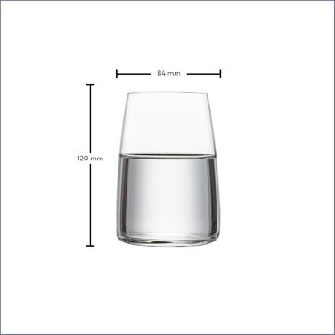 Zwiesel Glas Universalbecher Vivid Senses (4-piece set), versatile drinking glasses, dishwasher-safe Tritan crystal glasses, Made in Germany (Art.-Nr. 122425)