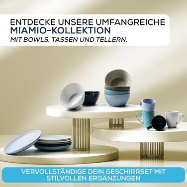 Набір мисок Miamio Palmanova (блакитний), 6 шт, 800 мл - сучасний дизайн, великий об'єм
