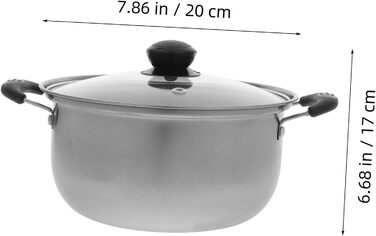 Нержавіюча каструля для приготування супу з товстим дном та вставкою для приготування на пару, сумісна з газовими та електричними плитами
