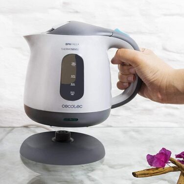Електричний чайник Cecotec ThermoSense 120 .1 л, бездротовий, з базою 360°, фільтр від накипу