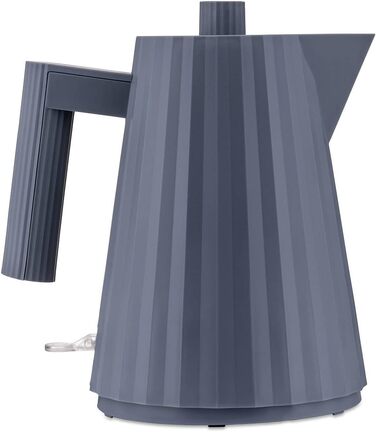 Alessi Plissé Electric Kettle - 1.0L, 2400W, Gray - Thermoplastic Resin, European Plug