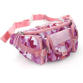 Тактична чоловіча поясна сумка Molle, водонепроникна, унісекс, рожевий камуфляж